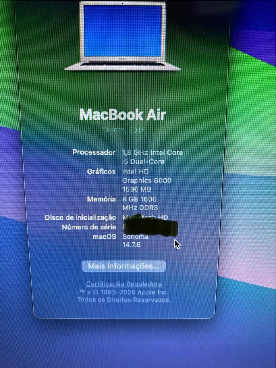 MacBook Air 2017 - 454 Ciclos - Foto 2