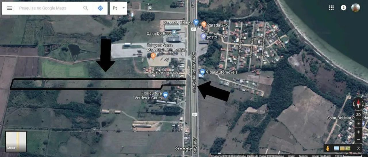 Lote em BR 101 - Alto Arroio - Imbituba/SC