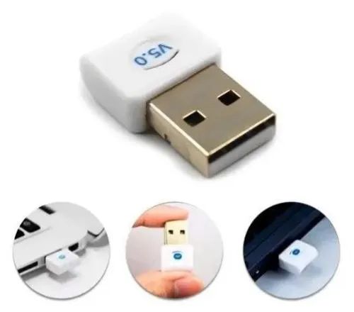 Adaptador e receptor bluetooth USB 5.0 Pc Notebook caixinha de som - Loja física - Foto 5