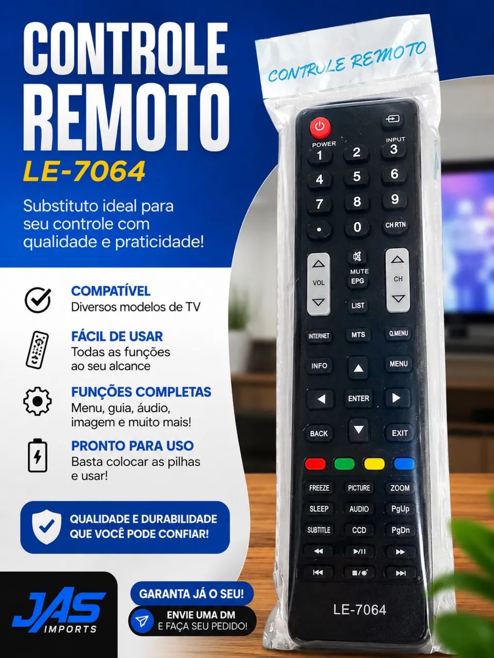 Controle LE 7064 Toshiba 