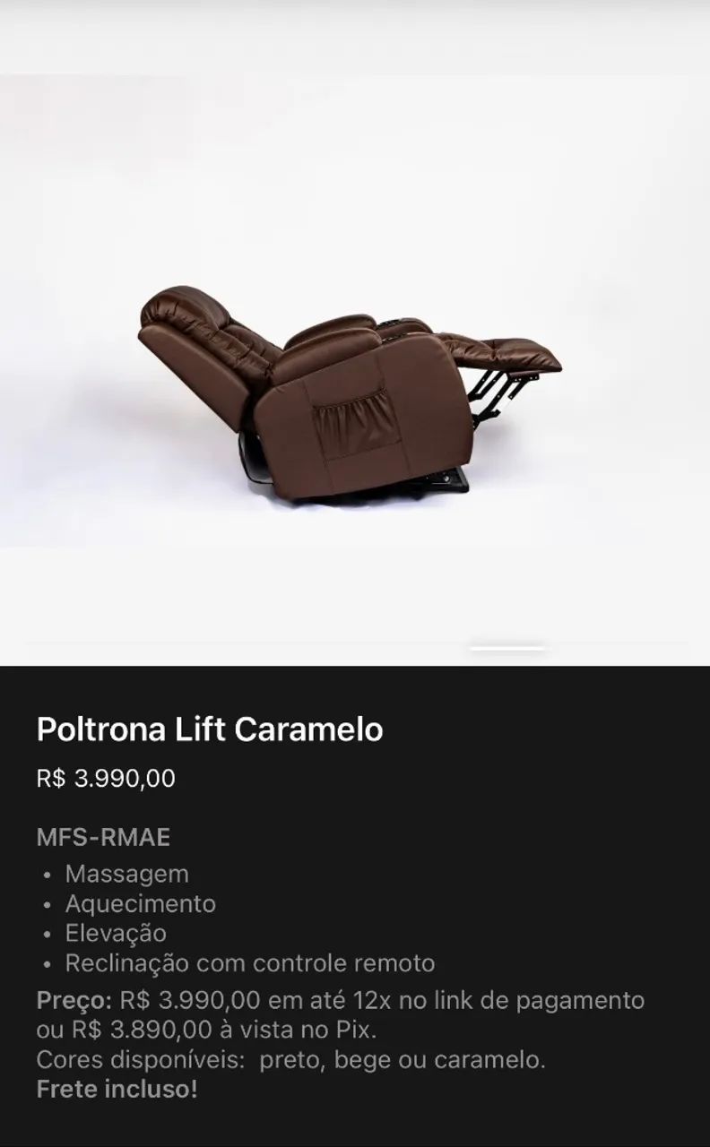 Poltrona reclinável com massagem - Foto 4