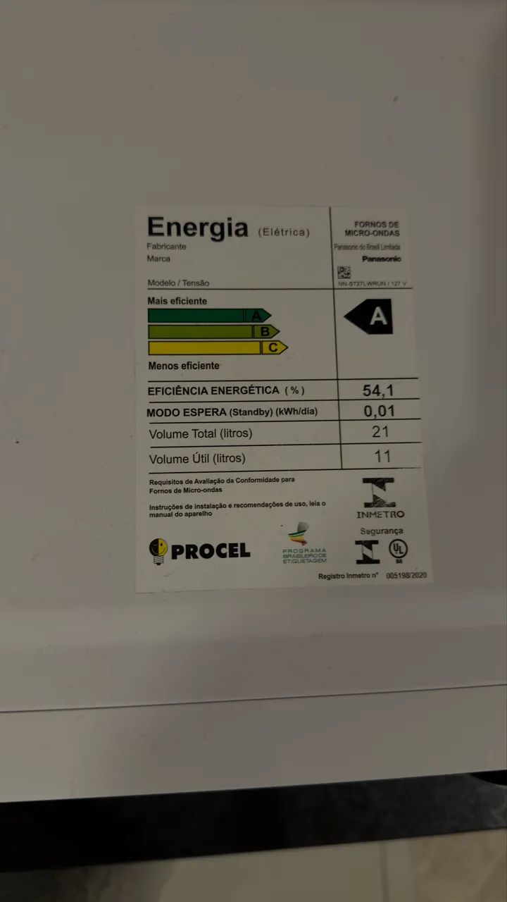 Micro-ondas de Mesa Panasonic com 21 Litros de Capacidade Branco com Porta Espelhada  - Foto 2
