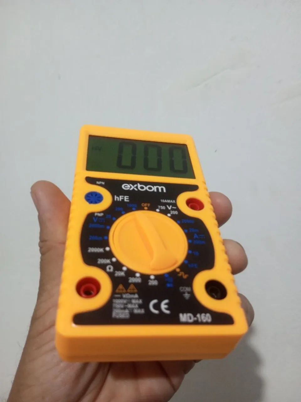 Multímetro Digital Exbom MD-160 DC/AC com Teste de Diodo e Transistor - Foto 3