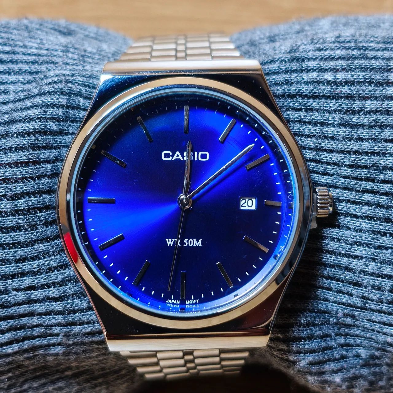 Relógio Casio WR 50M Azul 