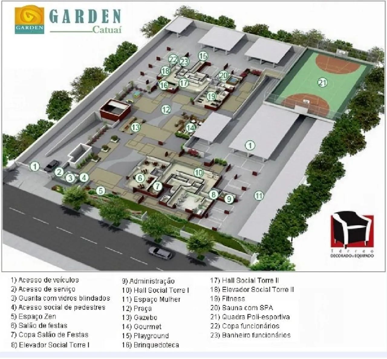 GARDEN CATUAÍ - Apartamento com 3 dormitórios para venda, 69 m² por R$ 400.000,00 - Terra  - Foto 19