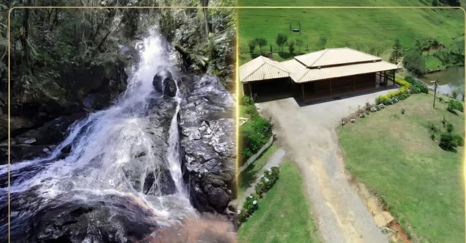 Sitio com estrutura completa e linda cachoeira 