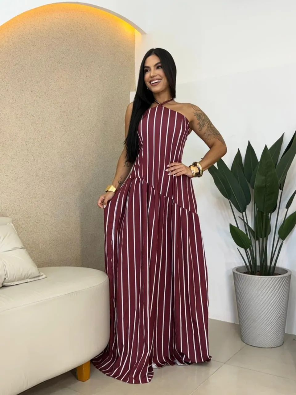 Vestido Crepe Seda 
