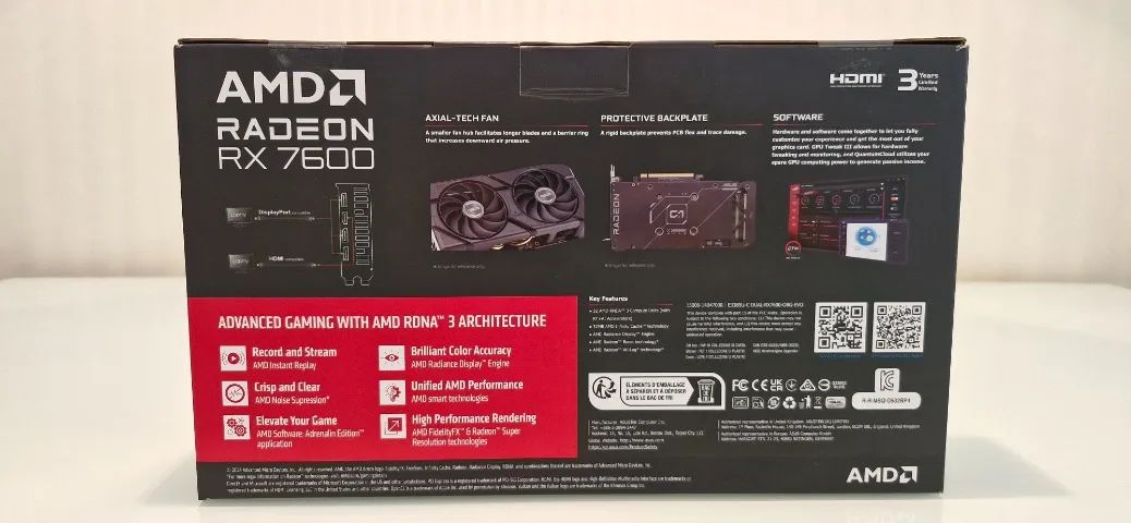 Placa de vídeo RX 7600 Asus OC - Foto 3