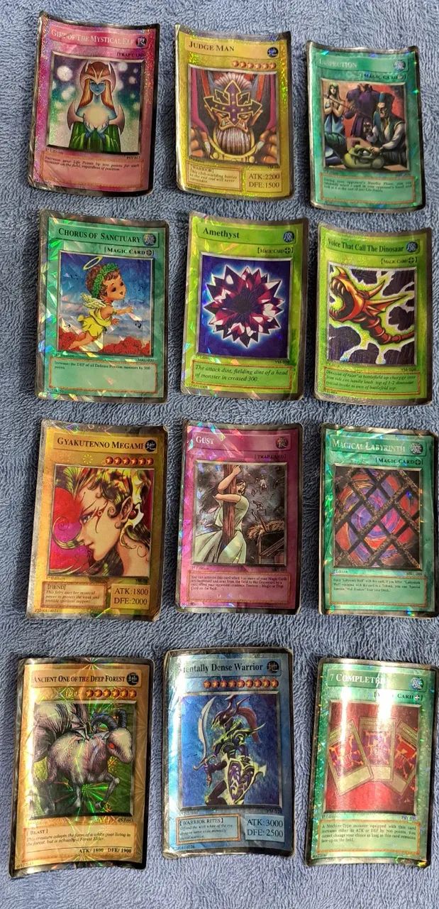 LOTE 12 CARTAS YU-GI-OH VINTAGE HOLOGRÁFICAS SÉRIES YM / PSY / MRL - COLEÇÃO ANOS 2000 - Foto 2