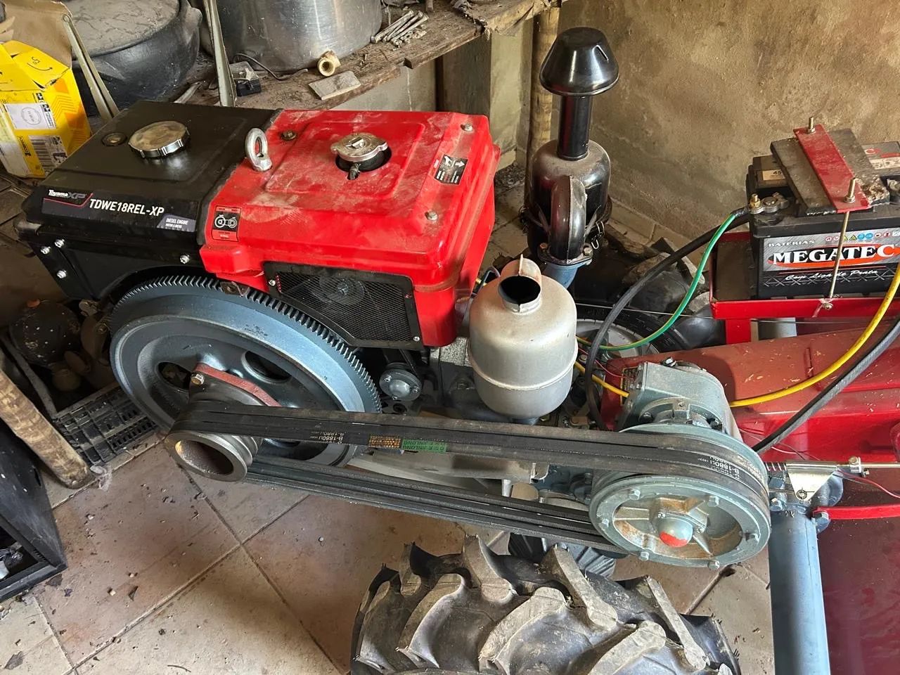 Microtrator diesel TDWT80E com enxada rotativa  - Foto 3