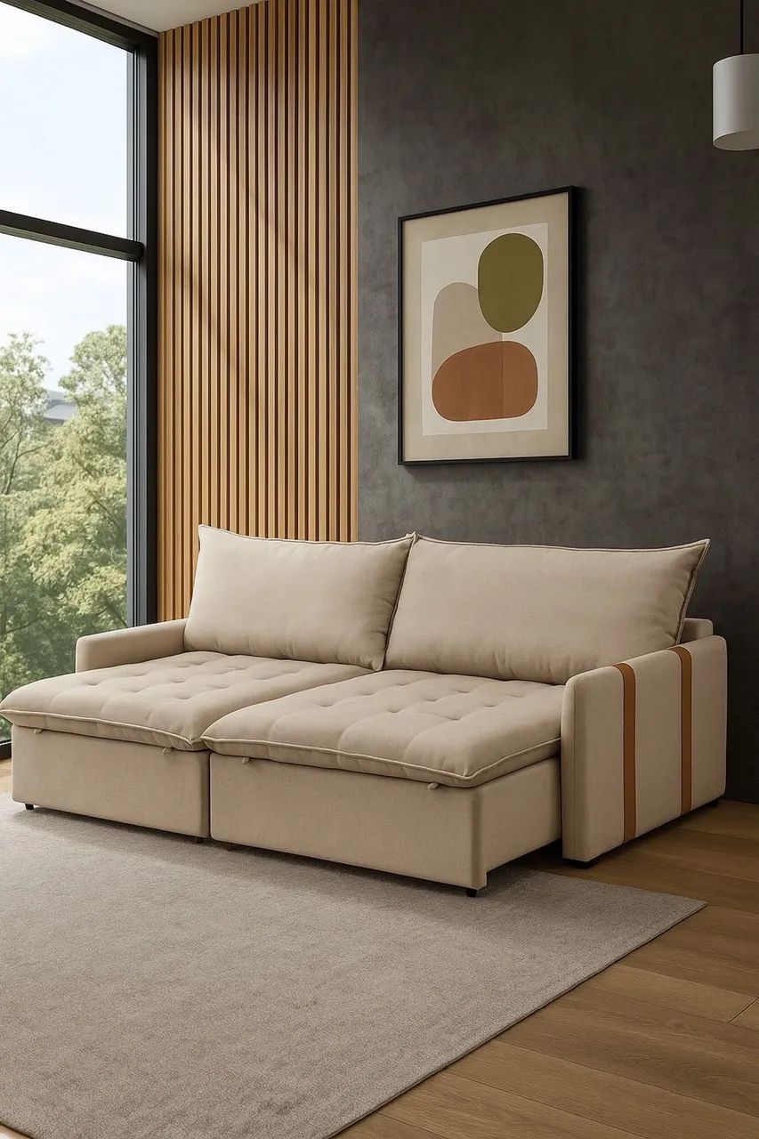 SOFA CAMA FAENZO - FORTBELLO ESTOFADOS*_ - Foto 3