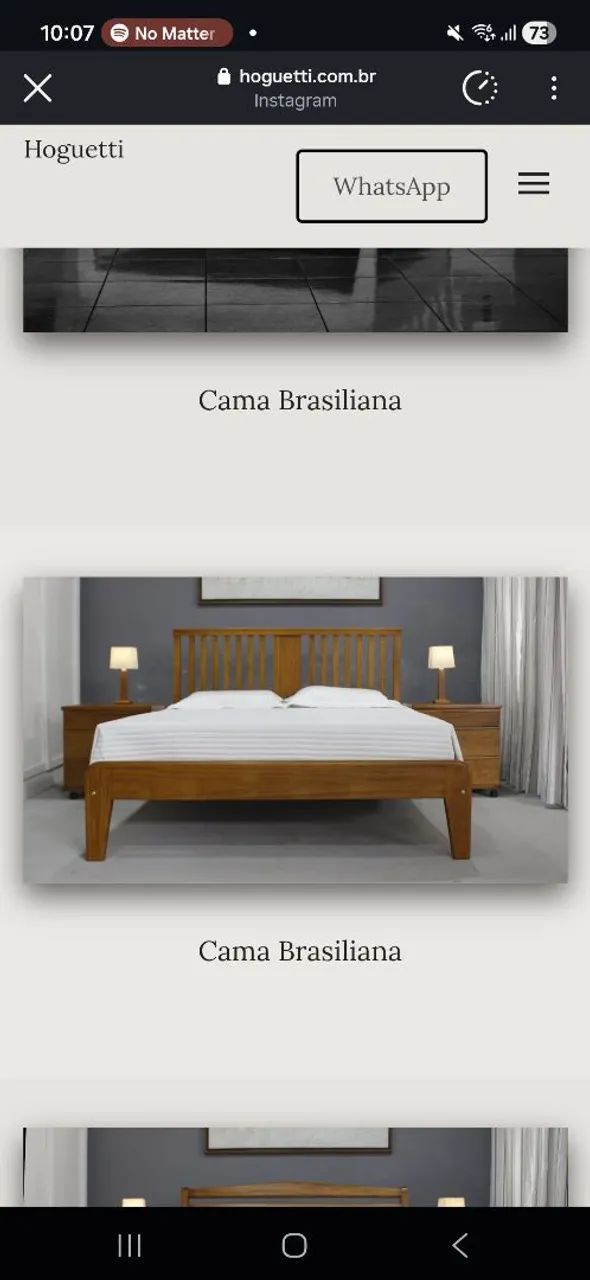 Cama Queen Madeira R$1.500,00