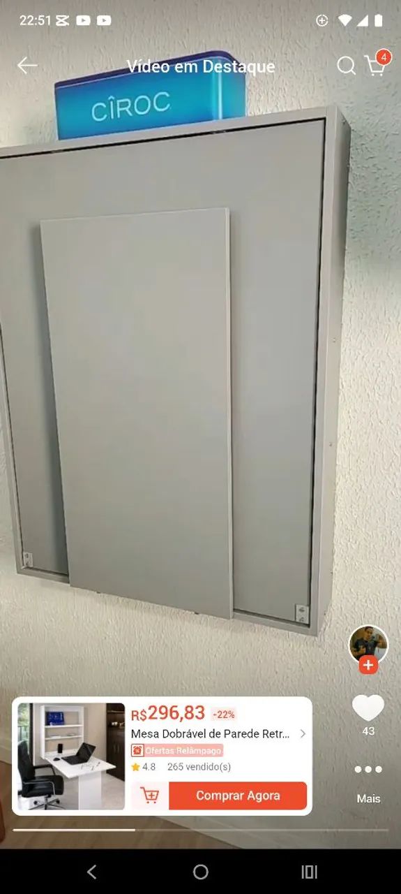 Vende-se essa mesa compacta dobrável e flexível  - Foto 4