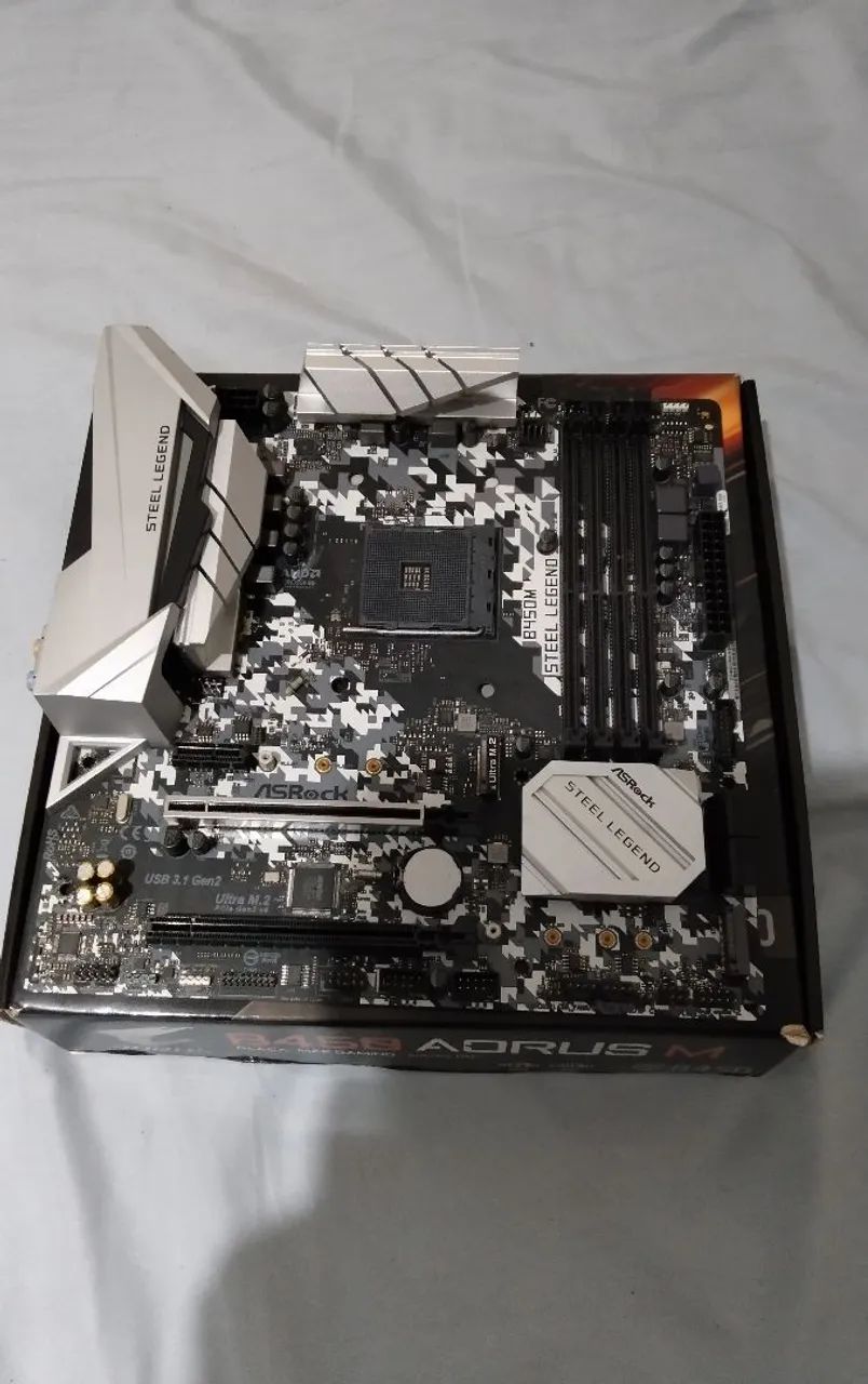 Placa mãe AMD steel legend modelo b450 - Foto 3