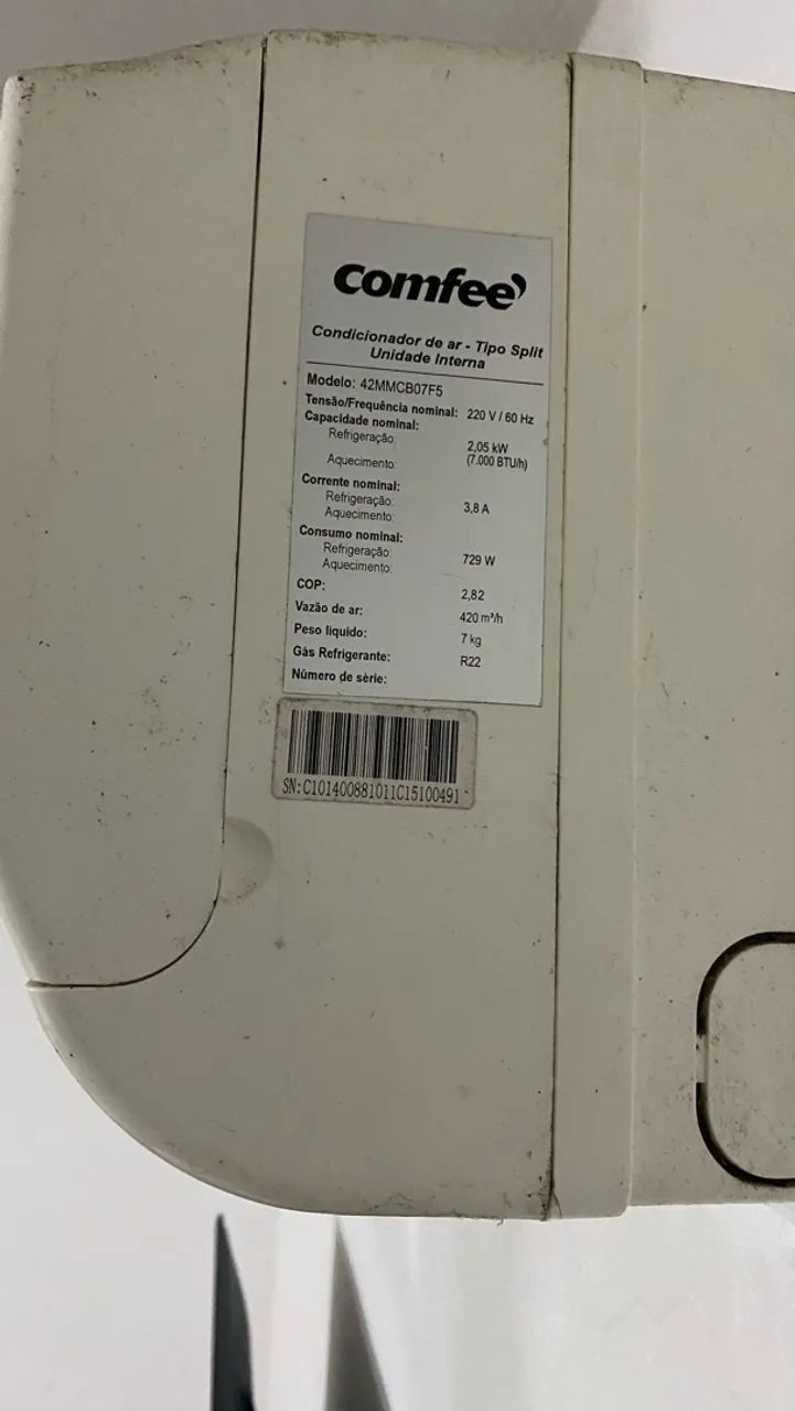 AR-CONDICIONADO SPLIT COMFEE 7.000 BTUs - 220V - Foto 2