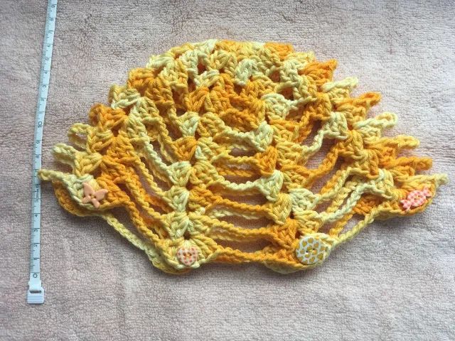 Headpiece / Touca de Crochê Laranja Mesclado Divertida - Foto 5