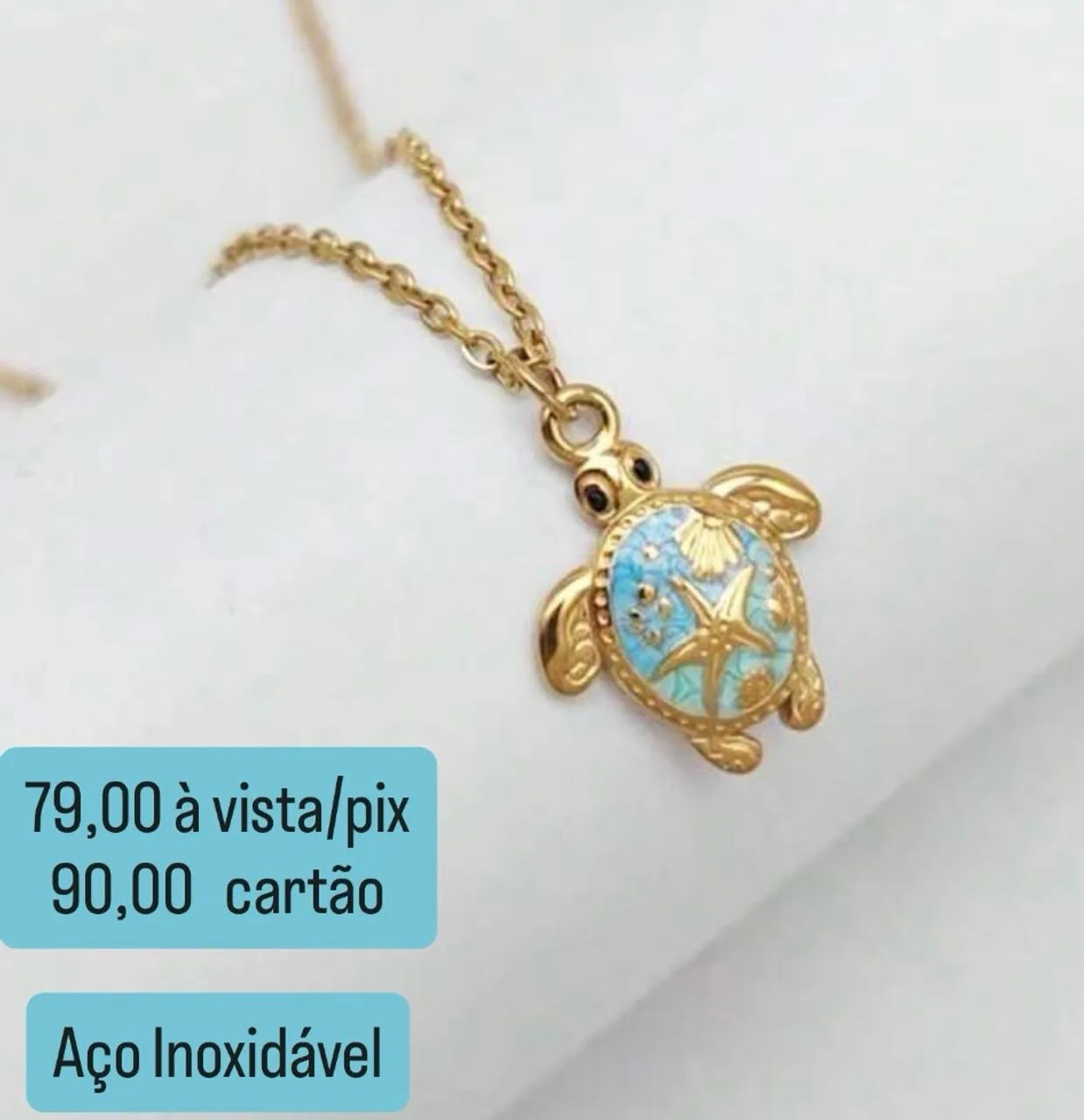 Colar Tartaruga - Aço Inoxidável  - Foto 3