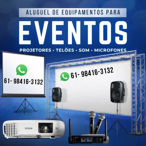 Locação de Projetor e Tela