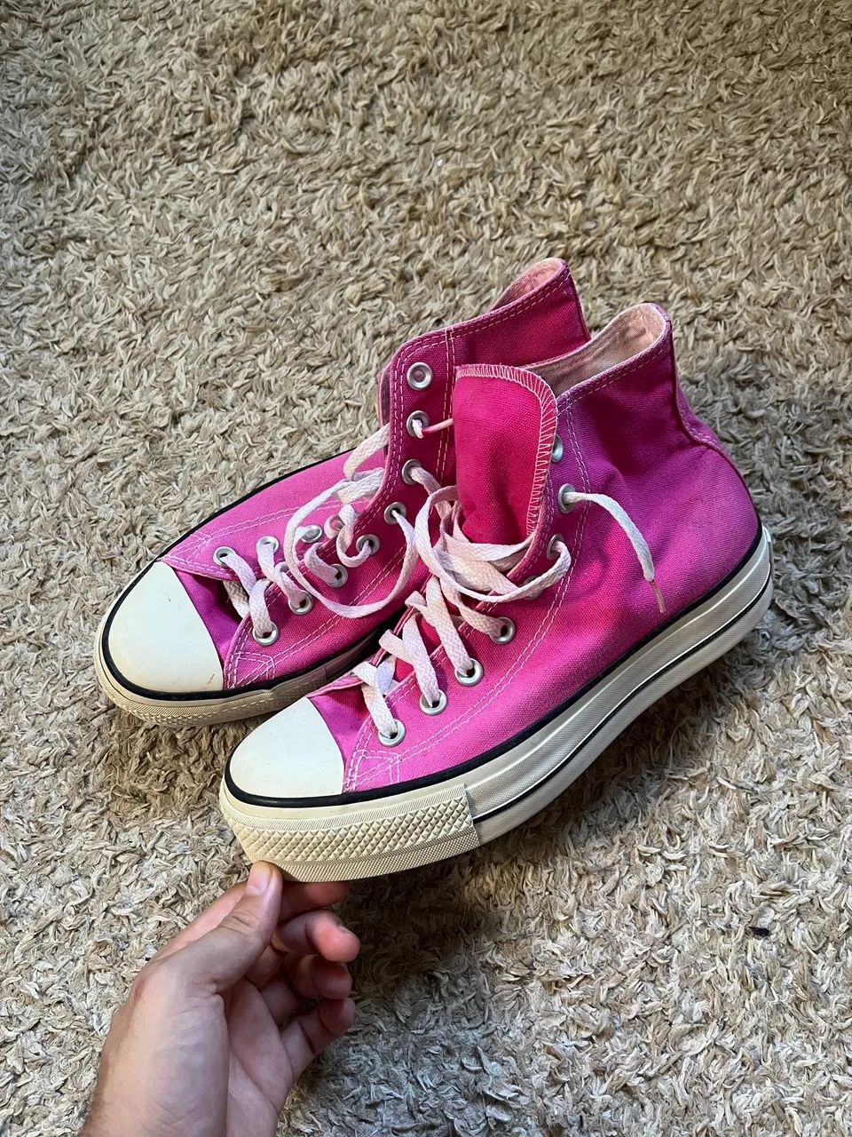 Converse allstar rosa plataforma - Foto 3