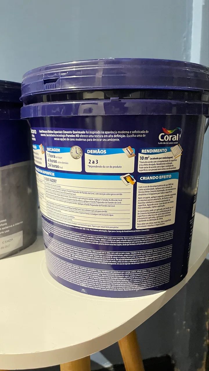 2 Baldes cimento queimado coral 4,8kg - Foto 5