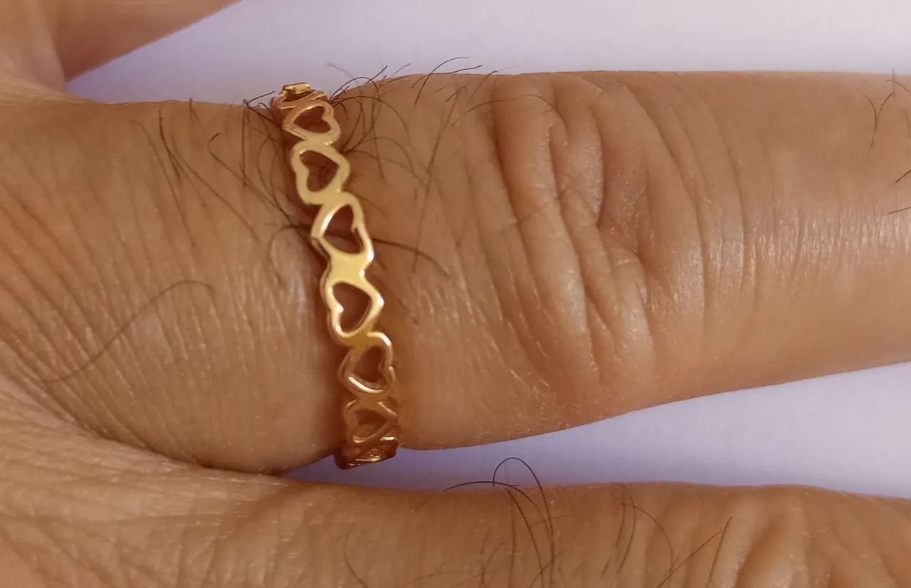 Anel banhado em ouro 18k - Foto 2