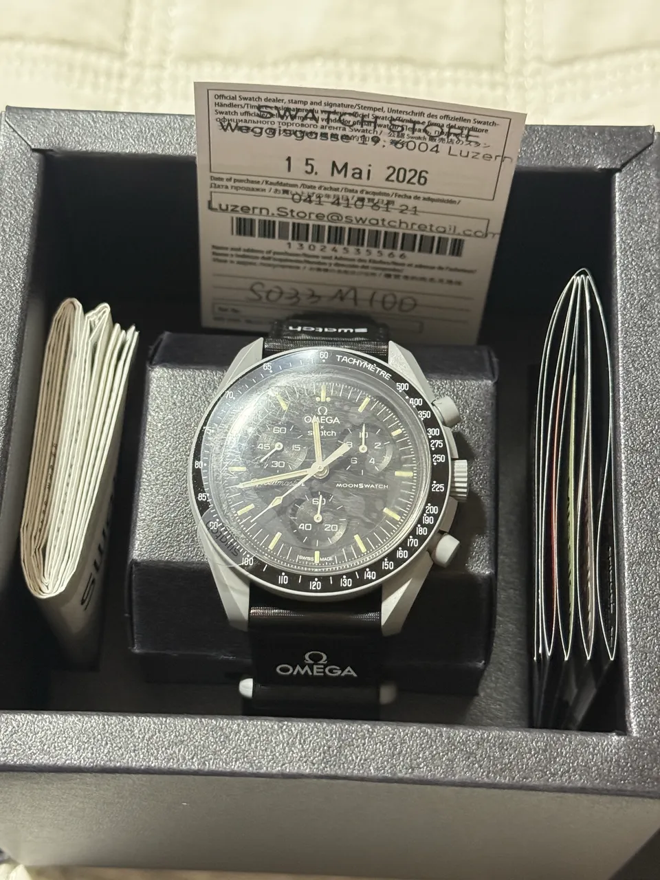Relógio Omega X Swatch Moonswatch Mission To The Moonphase New