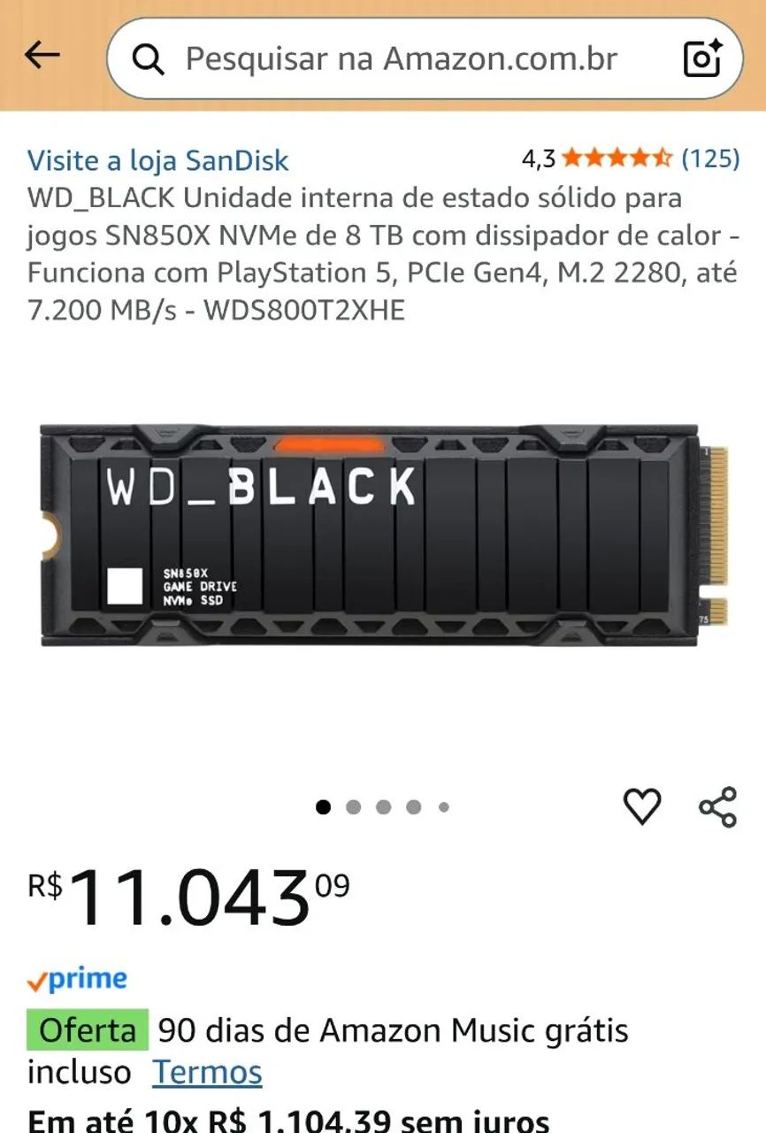 SSD NVMe HD_BLACK 8TB - Foto 2