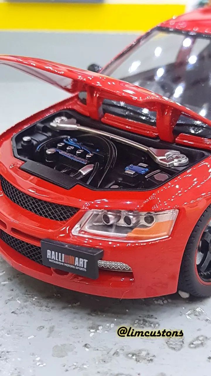 Miniatura 1:24 coleção Mitsubishi evo  - Foto 3