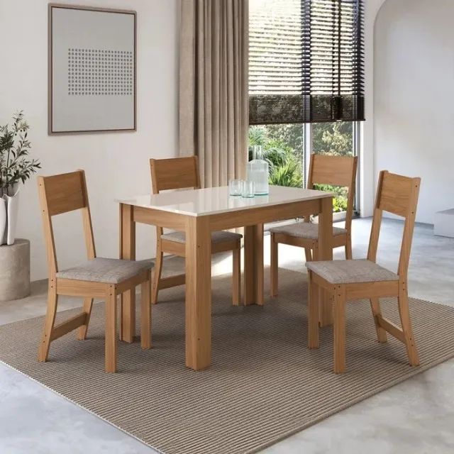 MESA C/ 4 CADEIRAS NOVA MONTAGEM GRATUITA 