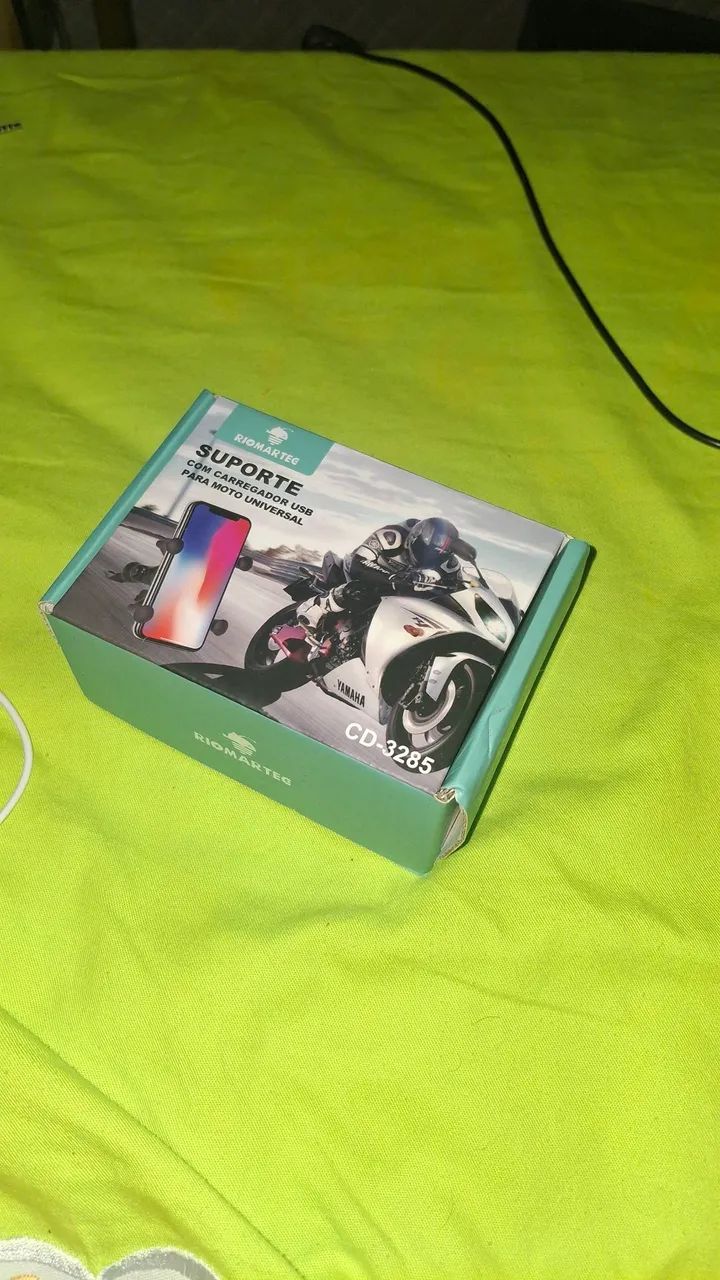 Suporte garra com carregador celular moto 