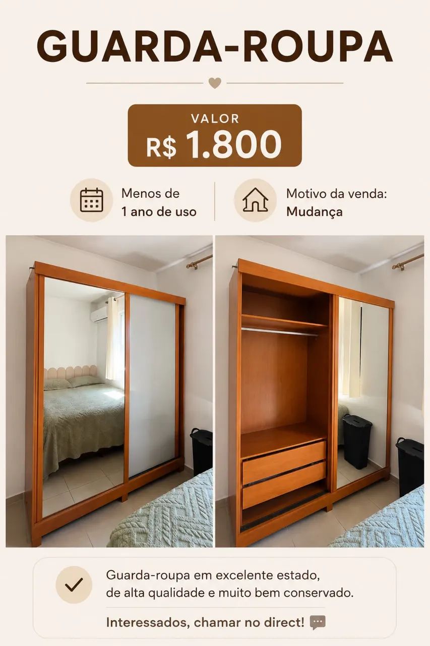 Guarda roupa e sofá da Jacaúna 
