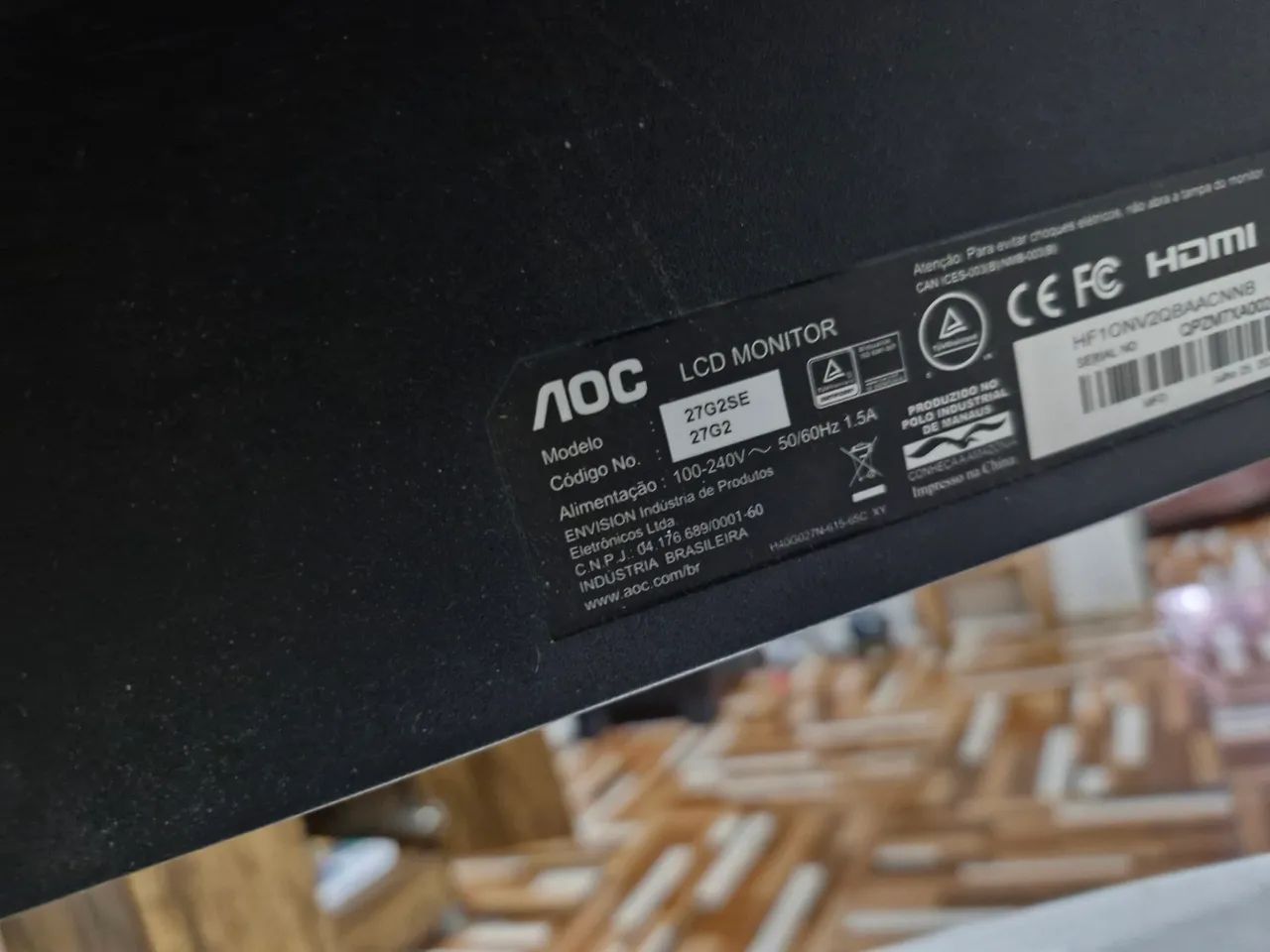 Monitor Gamer 165hz 27p AOC - Foto 4