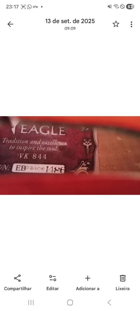 Violino Eagles vk 844 ajustado - Foto 4
