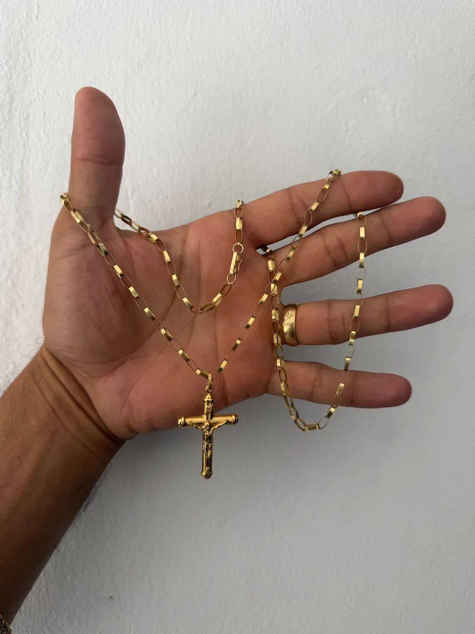 Cordão e pingente ouro 18k