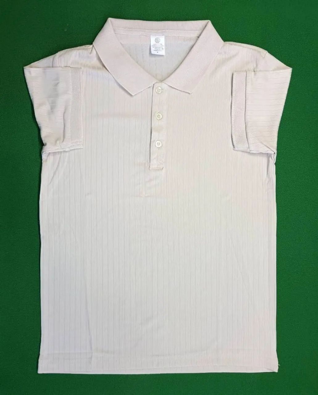 Camisa polo básica Cáqui PP - Foto 2