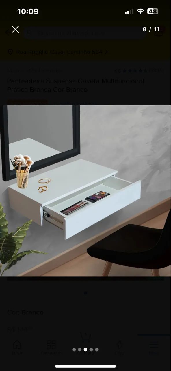 penteadeira suspensa