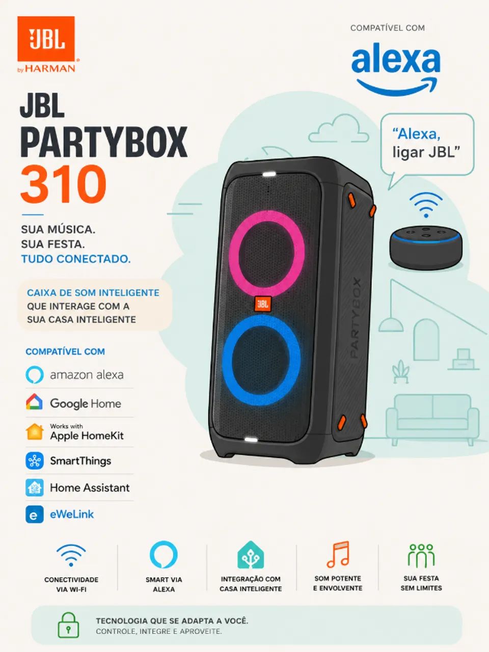 JBL PartyBox 310 Smart Alexa / Exclusiva  - Foto 5