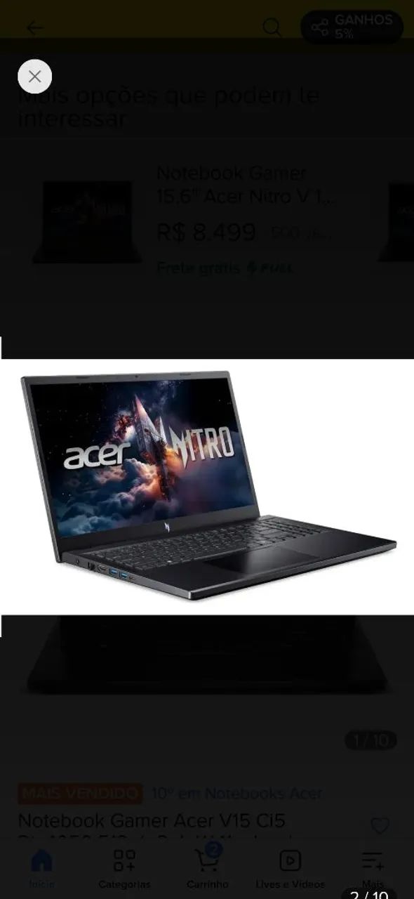 Vendo notebook gamer
