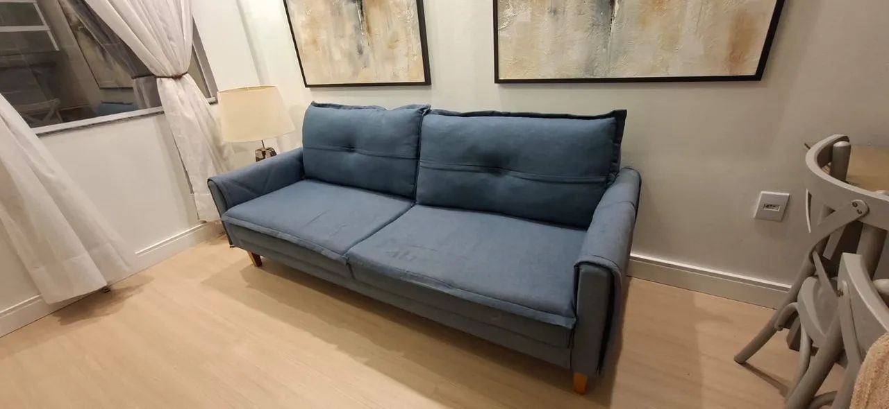 Sofá azul marinho 2m X 0,50