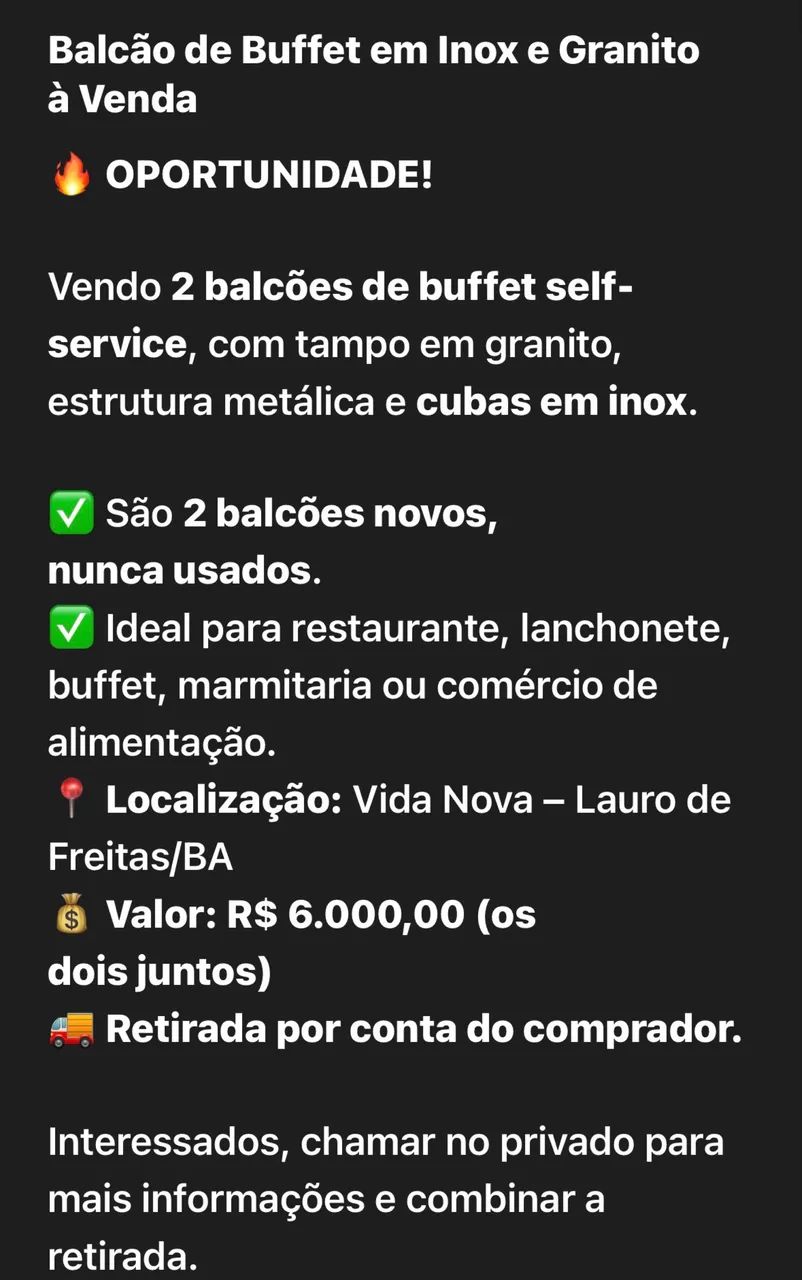 2 Balcão buffet inox e granito  - Foto 3