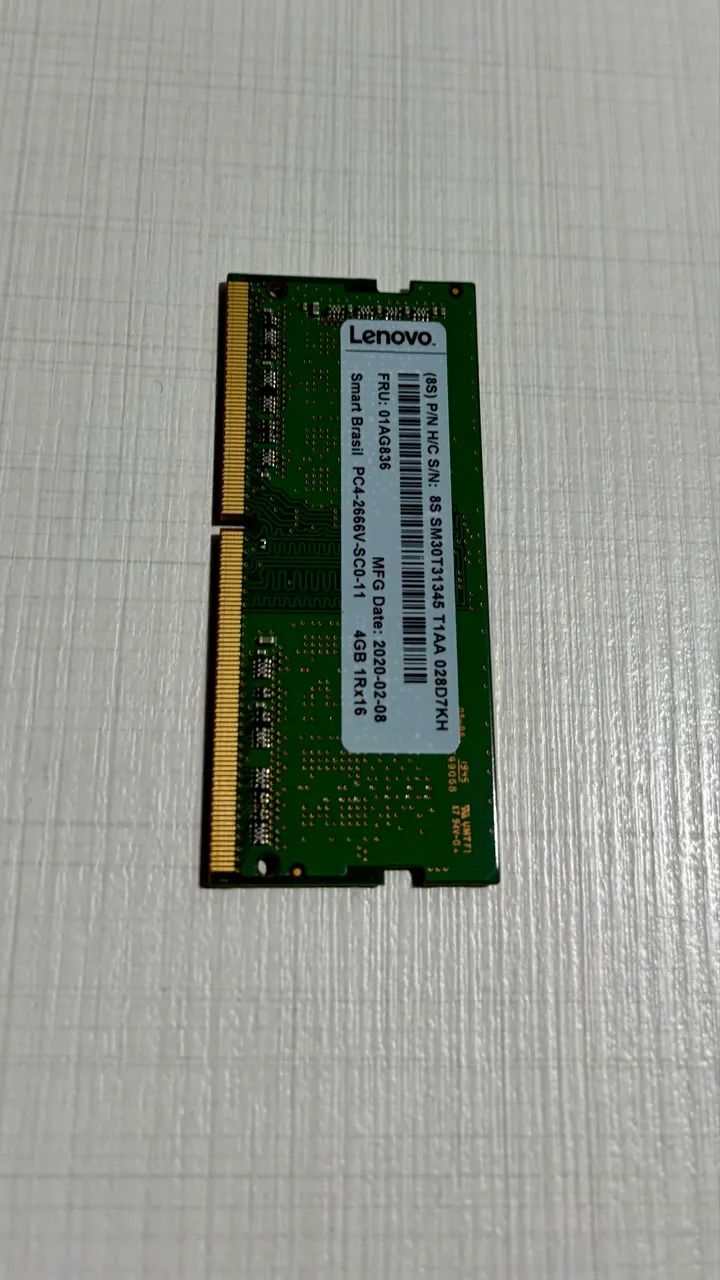Memória RAM DDR4 4GB 2666mhz - Notebook (1 unidade)