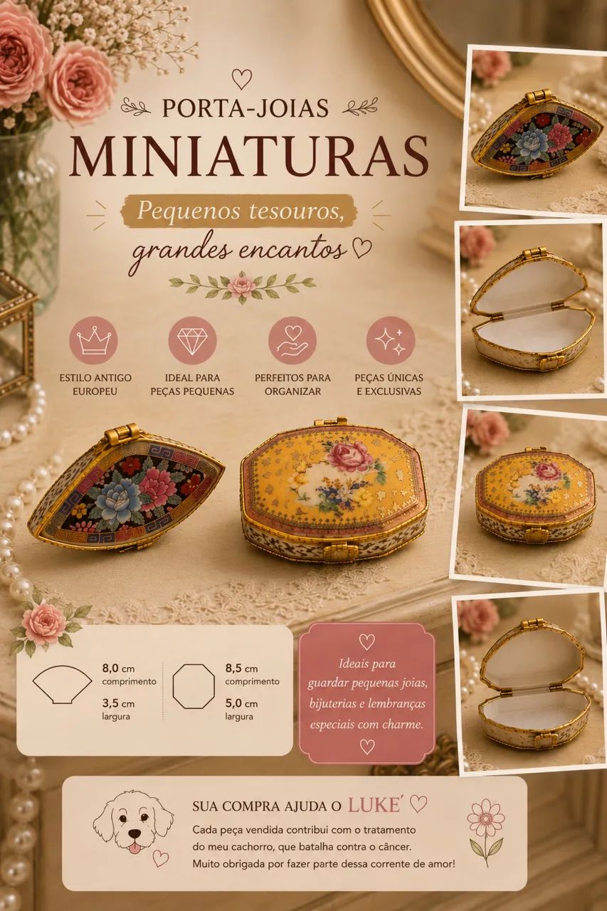 PORTA-JÓIAS MINIATURAS