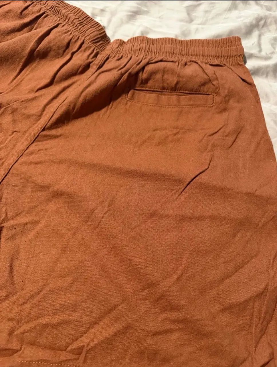 Short KS linho cor terroso tamanho G1