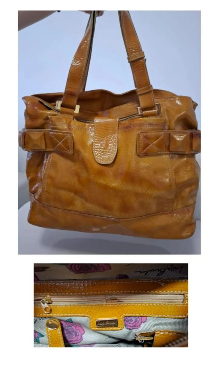 BOLSA DE COURO SINTETICO 