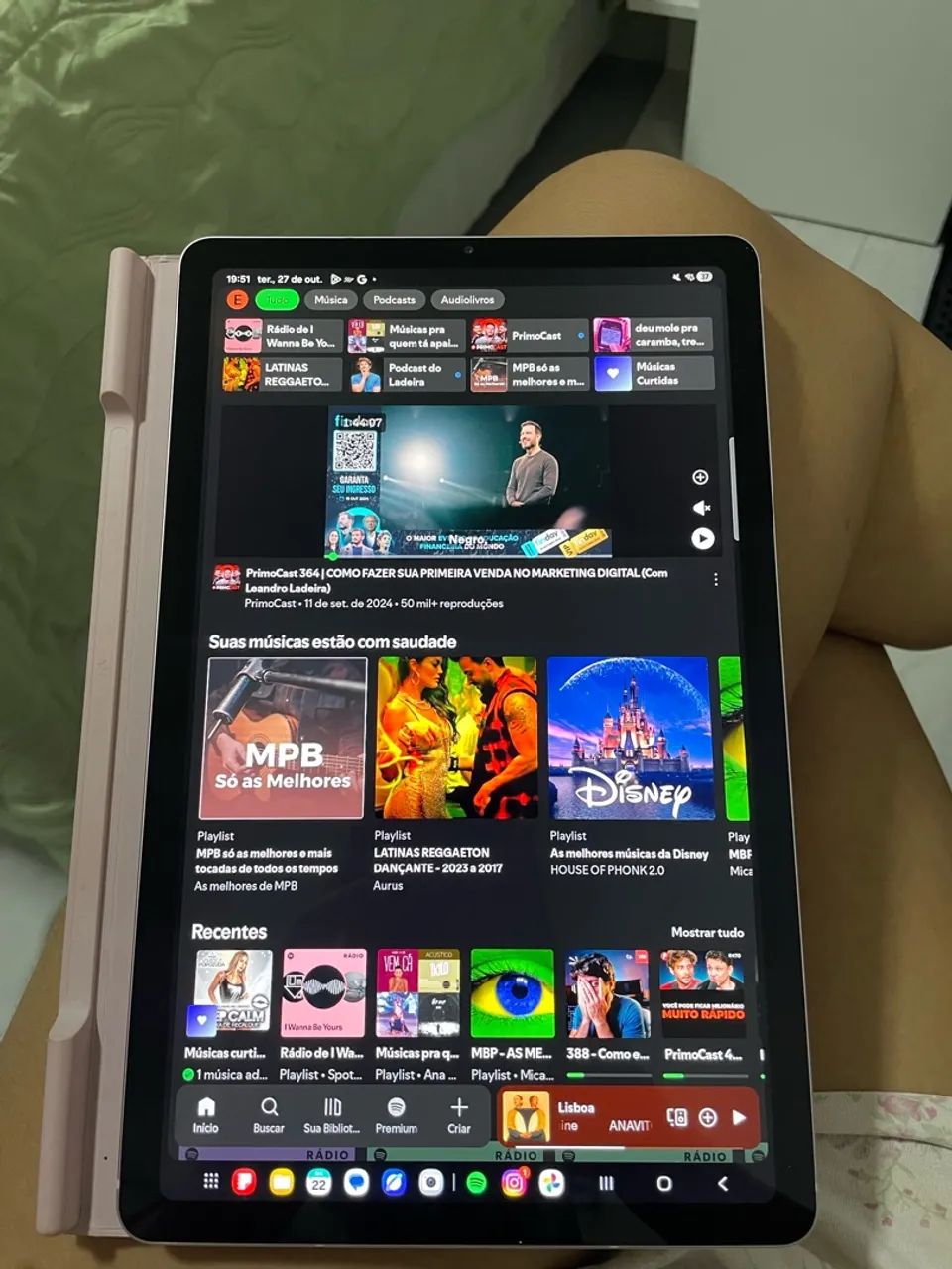 Tablet Samsung S6 tab com caneta