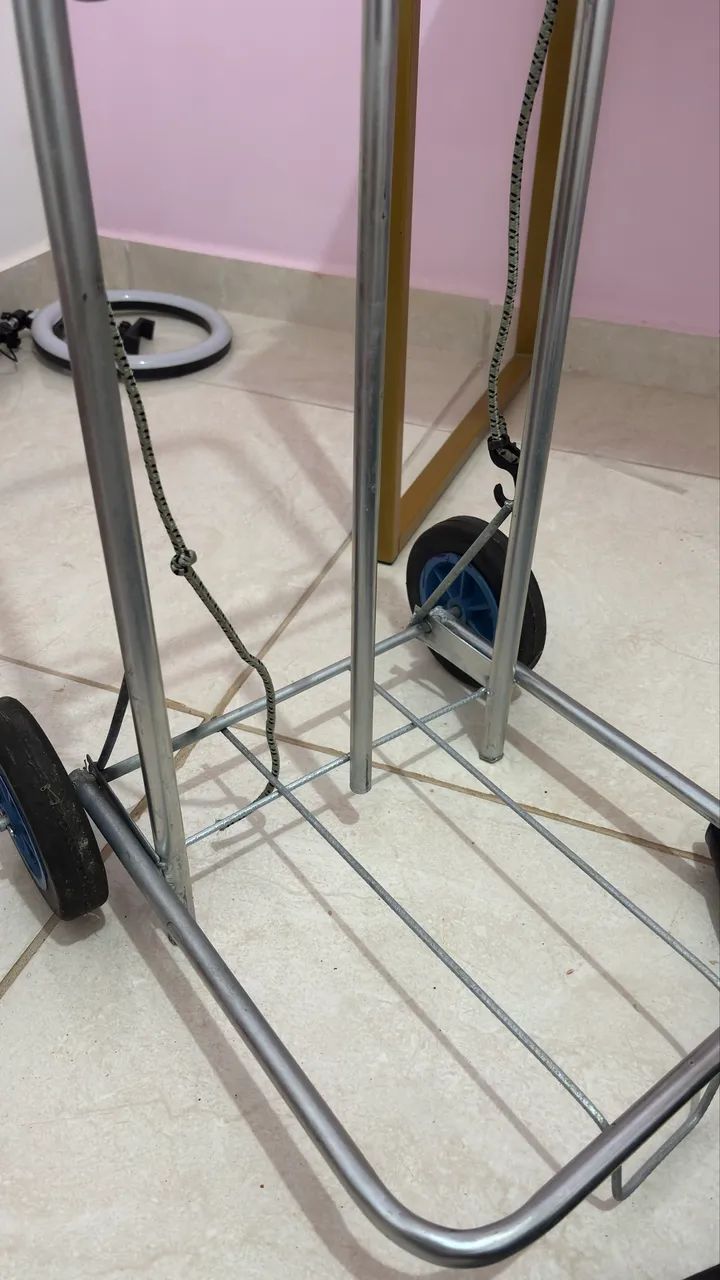 2 BOLSAS LONA IMPERMEÁVEL E CARRINHO REFORÇADO  - Foto 2