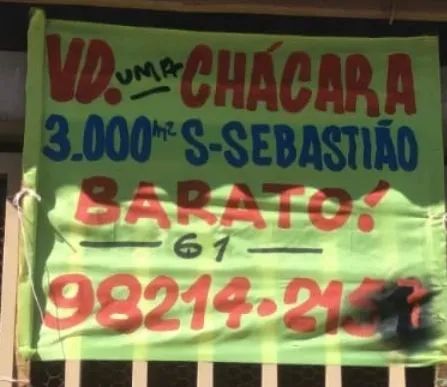 Vendo Chácara São Sebastião DF