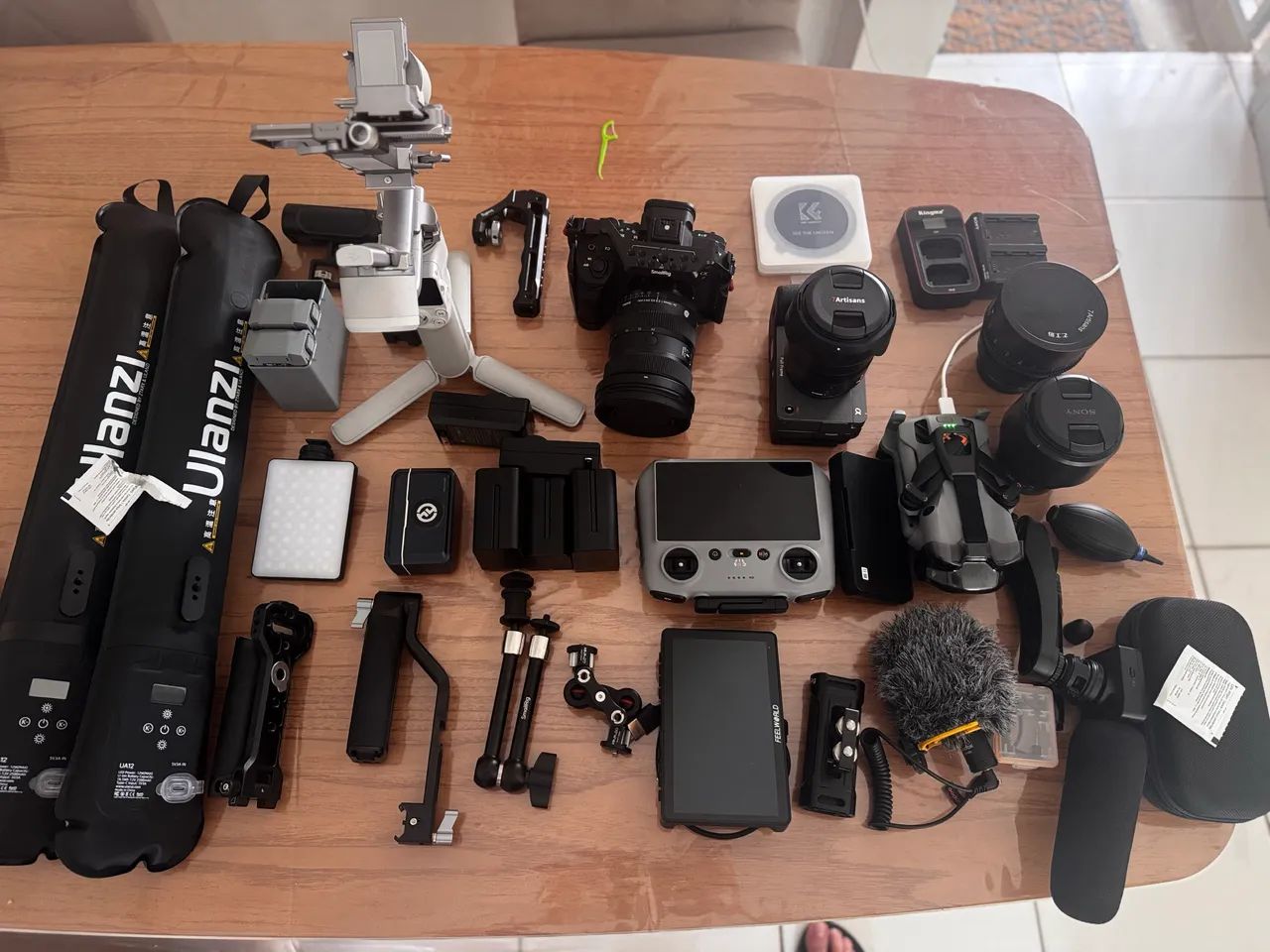 Câmeras de Cinema Fx3/A7IV/Drone/Estabilizador/Lentes! 