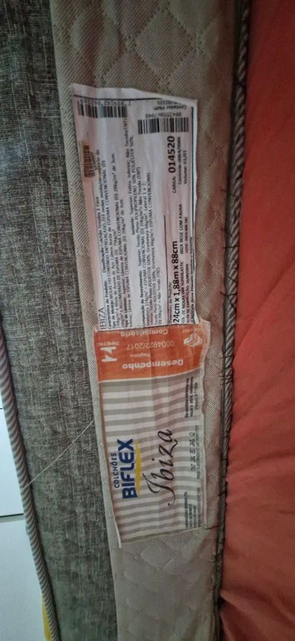Cama box solteiro com colchão 