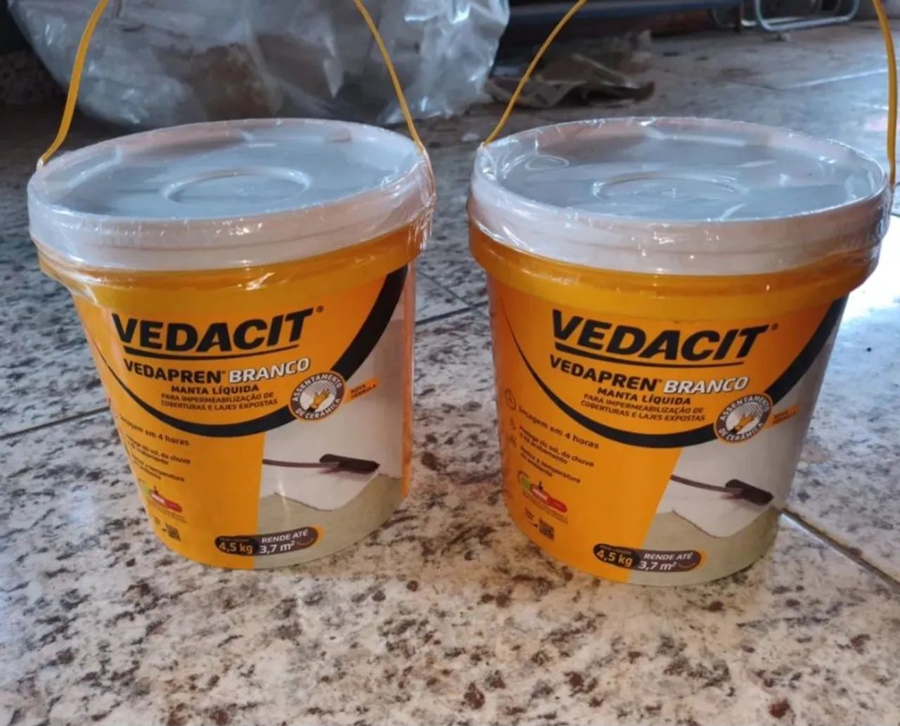Tinta impermeabilizante manta líquida Vedacit 4,5kg - Foto 4